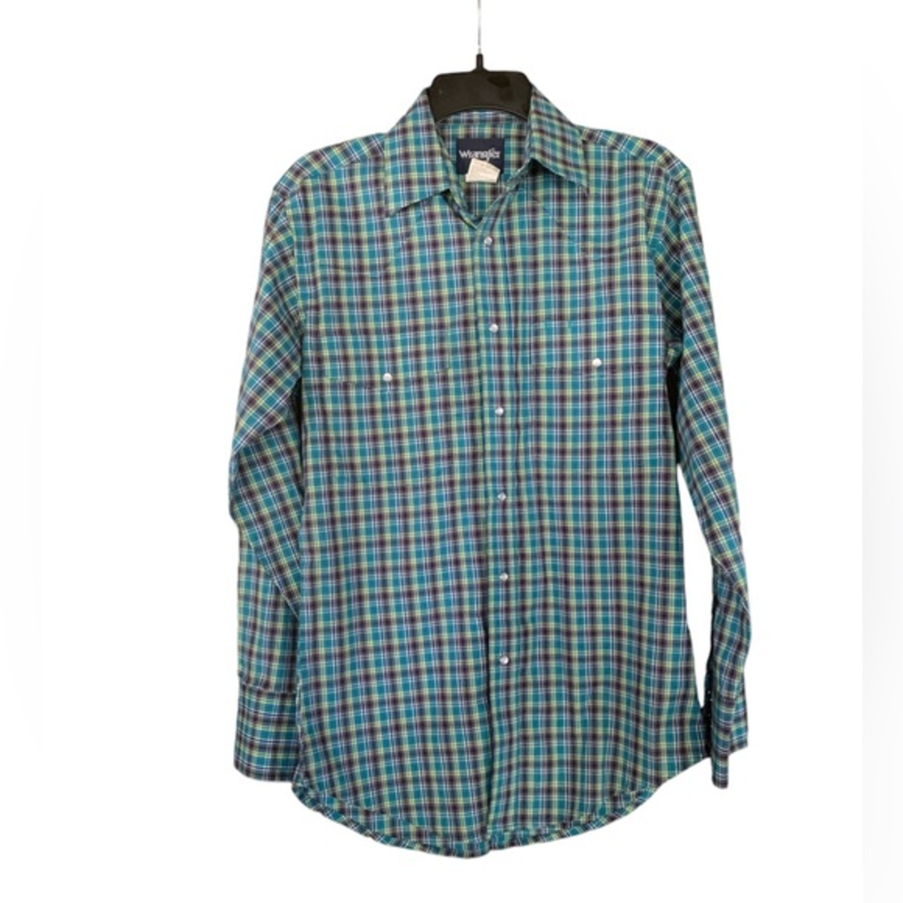 Wrangler Men’s Pearl Snap Button‎ Down. Size S. Excellent Condition!